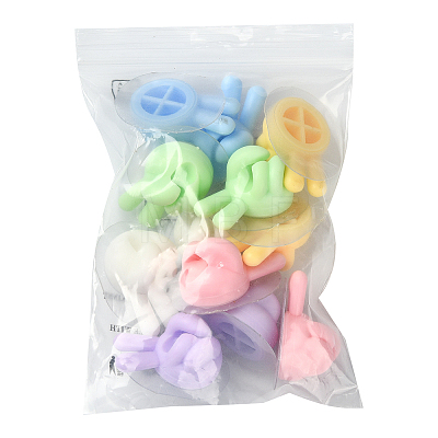 Yeah Gesture Thumb Shape Plastic Cable Organizer Clips PL-FZCA1FC-01F-1