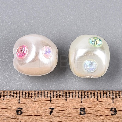 ABS Plastic Imitation Pearl Beads SACR-T017-77A-1