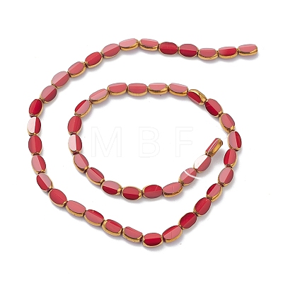 Electroplate Opaque Glass Beads Strands EGLA-K015-05B-1