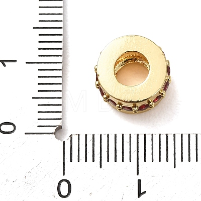 Brass Micro Pave Cubic Zirconia European Beads CU-CBA0A9C-08G-A-1