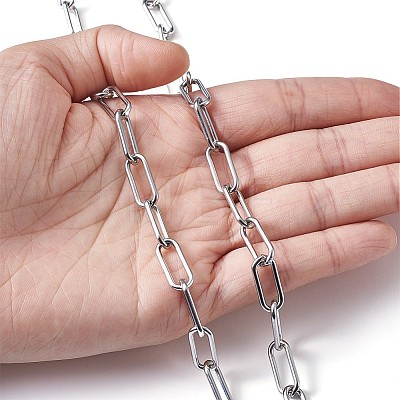 304 Stainless Steel Paperclip Chains YS-TAC0003-02P-1