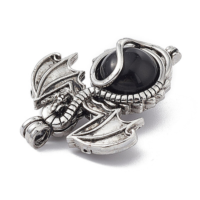 Natural Obsidian Pendants G-P491-02AS-05-1
