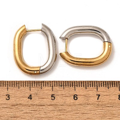 Rectangle Ion Plating(IP) 304 Stainless Steel Hoop Earrings for Women EJEW-L287-059GP-1