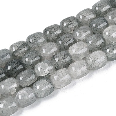Baking Paint Crackle Glass Beads Strands DGLA-N019-01B-03-1