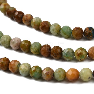 Natural Chrysocolla and Lapis Lazuli Beads Strands G-G278-B01-4mm-1