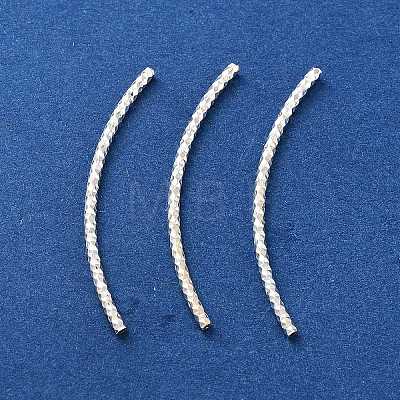 925 Sterling Silver Curved Tube Beads STER-H112-07B-1