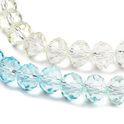 Transparent Painted Glass Beads Strands DGLA-A034-T8mm-A21-1