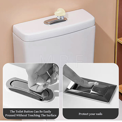 5Pcs 5 Colors Plastic Heart Shaped Toilet Tank Button AJEW-TA0003-58-1