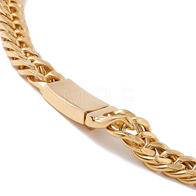Ion Plating(IP) 304 Stainless Steel Curb Chains Necklace for Women NJEW-E155-03G-1