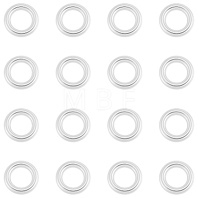 20Pcs 925 Sterling Silver Round Rings STER-BBC0009-64B-S-1