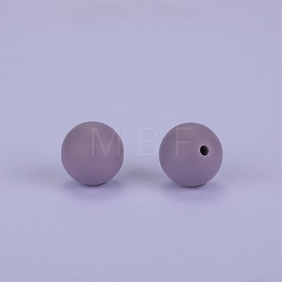 Round Silicone Focal Beads SI-JX0046A-102-1