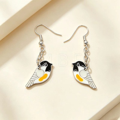 Alloy Enamel Dangle Earrings WGE4218-01-1