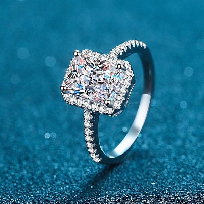 925 Sterling Silver Micro Pave Cubic Zirconia Finger Rings for Women WG8E258-83-1