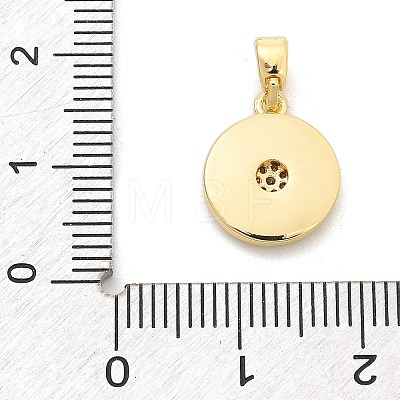 Brass Micro Pave Cubic Zirconia Pendents KK-M303-01G-03-1