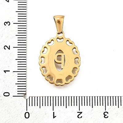 Golden 304 Stainless Steel Pendants STAS-K300-02G-P-1