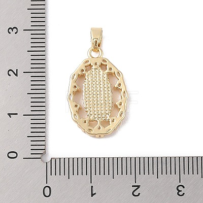 Brass Cubic Zirconia Pendants KK-Z050-19G-02-1