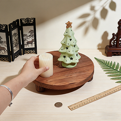 Round Wood Display Riser Stands AJEW-WH0410-253-1