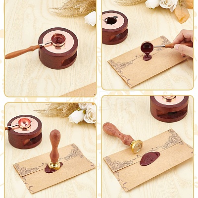 Wax Seal Stamp Set AJEW-WH0517-052-1