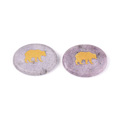 Natural Lepidolite Cabochons G-T143-28I-1