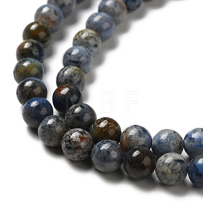 Natural Dumortierite Quartz Beads Strands G-H298-A06-03-1