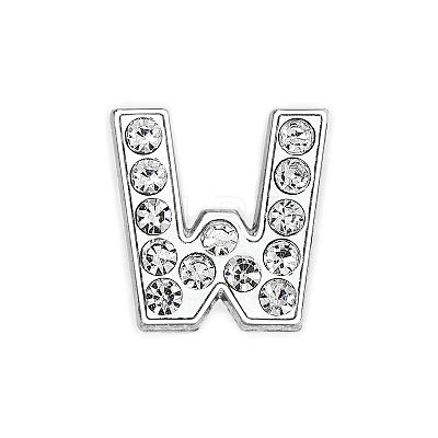 Eco-Friendly Zinc Alloy Slide Charms ALRI-WH0001-01P-W-1