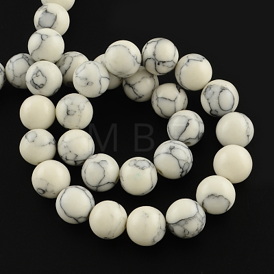 Synthetical Turquoise Gemstone Round Bead Strands LS-TURQ-R035-8mm-05-1
