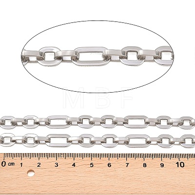 201 Stainless Steel Oval Link Chains CHS-F024-02B-P-1