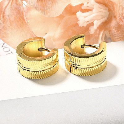 304 Stainless Steel Hoop Earrings for Women EJEW-C096-49G-1