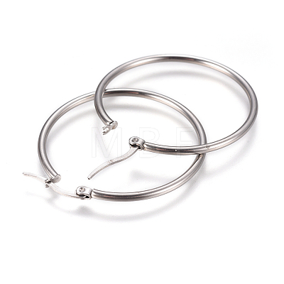 Tarnish Resistant 201 Stainless Steel Hoop Earrings EJEW-I232-02A-P-1