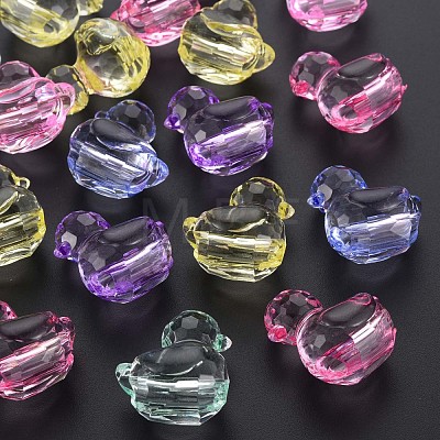 Transparent Acrylic European Beads MACR-S373-75-B-1