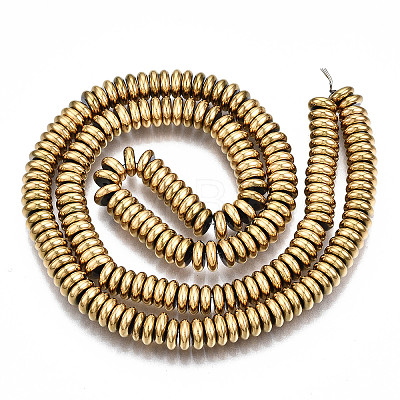 Electroplate Non-magnetic Synthetic Hematite Beads Strands X-G-T114-88B-G-1
