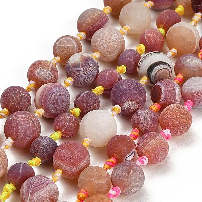 Dyed & Heated Natural Weathered Agate Beads Strands GG-CBAB9C6-M01-01-1