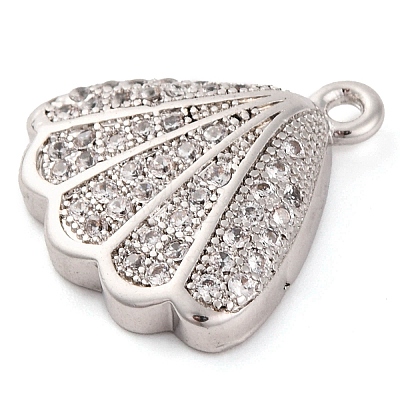 Rack Plating Brass Micro Pave Cubic Zirconia Pendants KK-Z070-09P-1