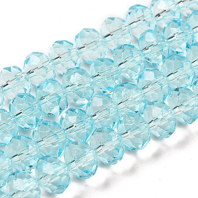 Transparent Baking Paint Glass Beads Strands DGLA-A034-T8mm-D12-1