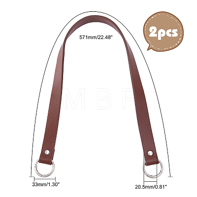   2Pcs PU Leather Shoulder Strap FIND-PH0003-60B-1
