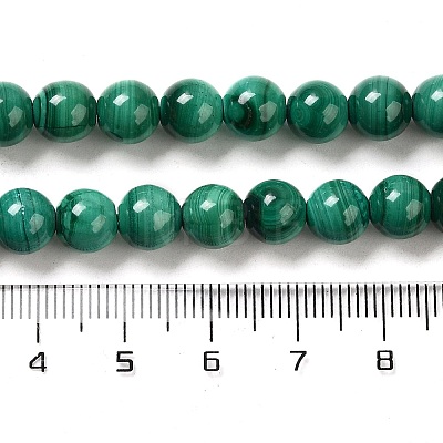 Natural Malachite Beads Strands G-F571-27A1-7mm-1