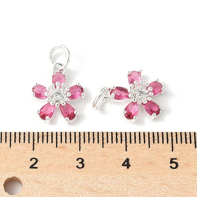 Brass Micro Pave Cubic Zirconia Pendants KK-U067-03S-06-1