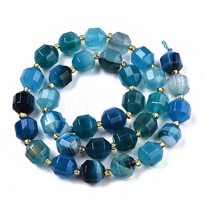 Natural Agate Beads Strands G-T131-82B-17-1