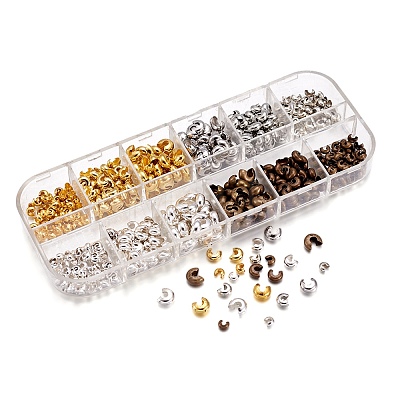 Brass Crimp Beads Covers KK-TA0007-01-1