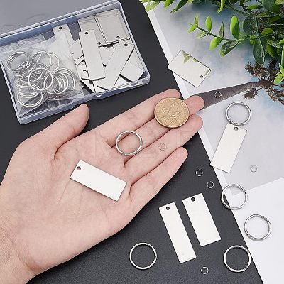 Unicraftale DIY Stamping Blank Tag Keychain Making Kit STAS-UN0039-58-1