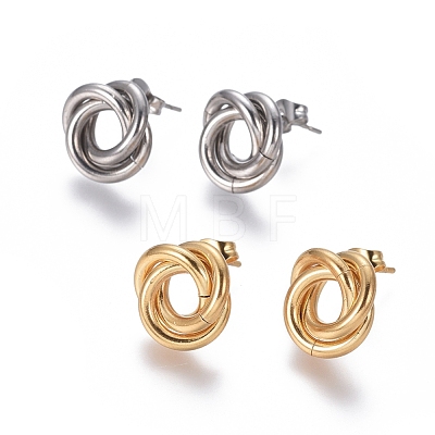 304 Stainless Steel Stud Earrings EJEW-L241-02A-1