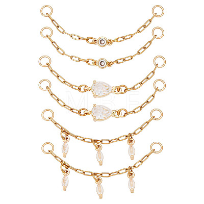 Brass Micro Pave Clear Cubic Zirconia Connector Charms PALLOY-OC00051-1