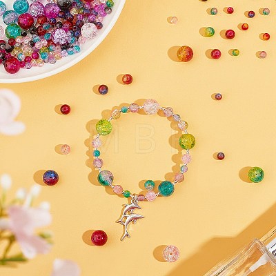 Round Transparent Crackle Glass Beads CCG-X0006-4mm-B-1