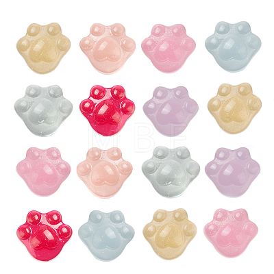 40Pcs 8 Colors Transparent Resin Cabochons RESI-CJ0001-238-1