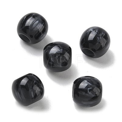 Opaque Resin European Beads RESI-F073-10-1