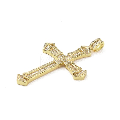 Real 18K Gold Plated Brass Micro Pave Cubic Zirconia Pendants KK-A209-04D-G-1