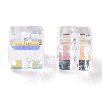 Electroplate Transparent Glass Beads EGLA-B003-01A-03-1