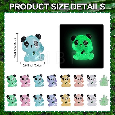 32Pcs 8 Styles Luminous Resin Ornaments AJEW-SZ0002-65-1