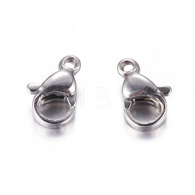 304 Stainless Steel Lobster Claw Clasps Jewelry Making Findings STAS-AB10-1-1