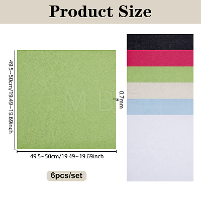 6Pcs Linen Embroidery Fabric DIY-WH0750-428-1